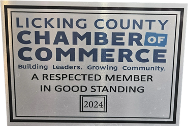 Plaque for Licking County Chamber of Commerce, 2024 member.