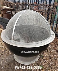 alt=stainless steel lift off dome spark screen stainless steel"