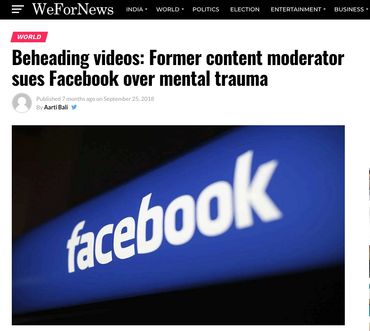 WORLD Beheading videos: Former content moderator sues Facebook over mental trauma https://www.wefornews.com/beheading-videos-former-content-moderator-sues-facebook-over-mental-trauma/