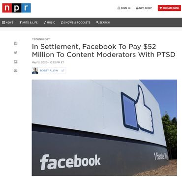 TECHNOLOGY
In Settlement, Facebook To Pay $52 Million To Content Moderators With PTSD