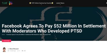 Facebook Agrees To Pay $52 Million In Settlement With Moderators Who Developed PTSD