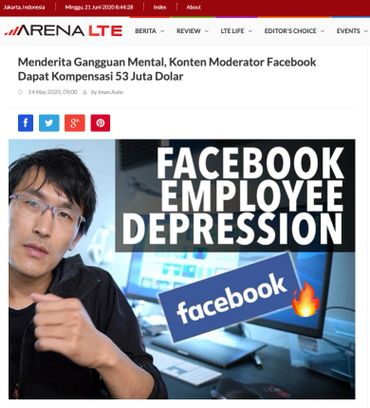 Menderita Gangguan Mental, Konten Moderator Facebook Dapat Kompensasi 53 Juta Dolar