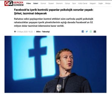 Facebook'ta içerik kontrolü yapanlar psikolojik sorunlar yaşadı: Şirket, tazminat ödeyecek