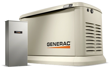 A Generac Home Standby Generator with Included Transfer Switch.
