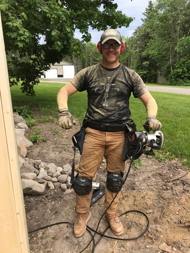 Woodworking with lots of saw dust