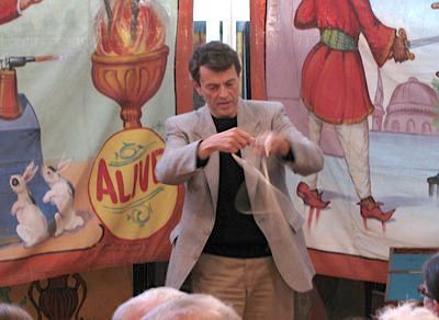 John Sherwood has been a regular entertainer during  visitors' tours of The American Museum of Magic