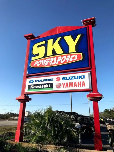 Powersports monument sign