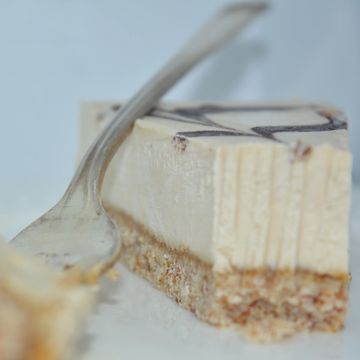 Vanilla Cheesecake with Dark Chocolate Swirl