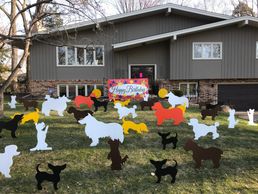 dogs yard card lawn signs birthday yard signs dogs in the yard lawn greeting dogs in the yard