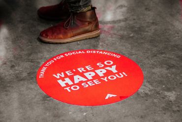 Social Distancing Floor Signage