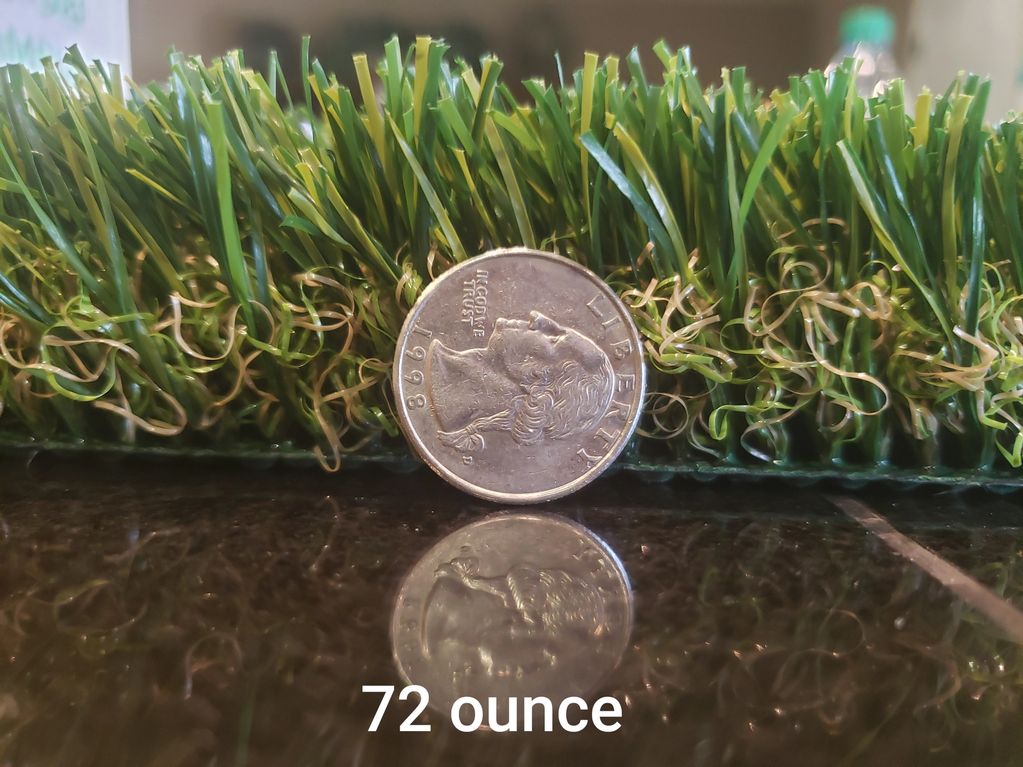 Any Angle Turf  - 72 oz Face weight with 28oz backing makes this turf 100oz overall.