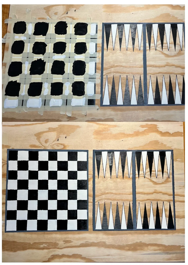 backgammon and checkers boards