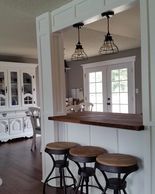 Kitchen renovation, walnut butcher block, painted white cabinets, board and batten, DIY.