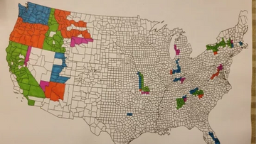 Flat Maps of USA
