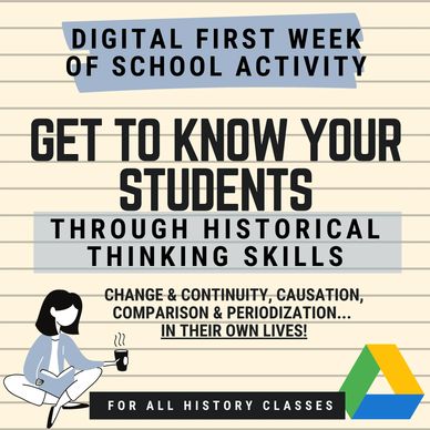 historical thinking skills and back to school activities for AP classes