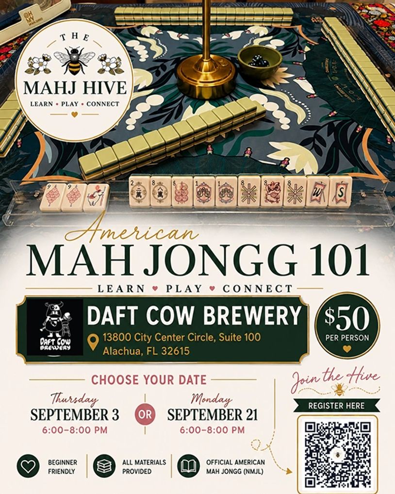 Mah jongg night. Learn to play this tile based game.