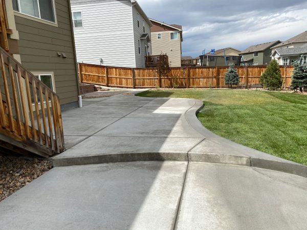 Gray Concrete Patio
