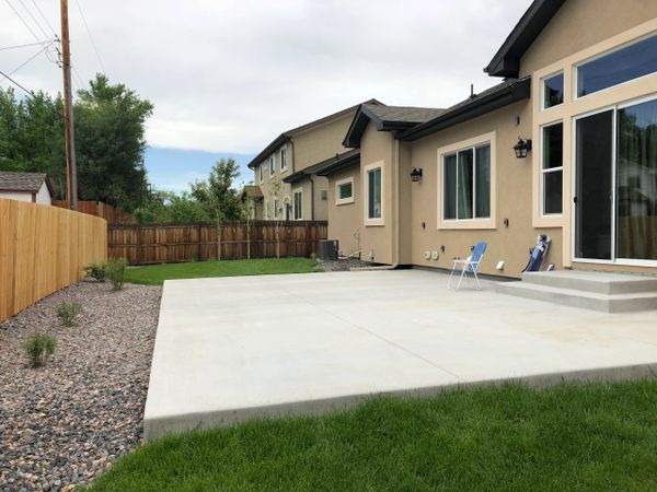 Gray Concrete Patio