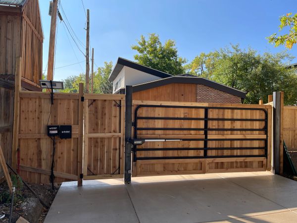 Electric gate and fence