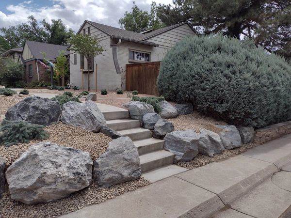 Boulder retaining walls
