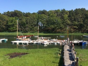 The NSA dock on Frost Fish Cove, Orleans MA on Cape Cod