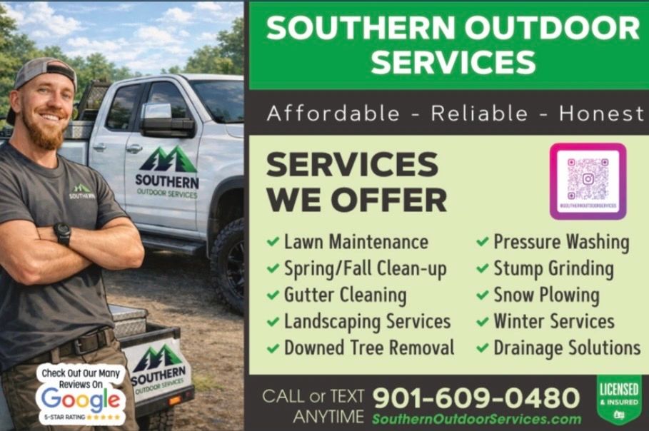 Southern Outdoor Services offers affordable and reliable lawn and landscaping care.