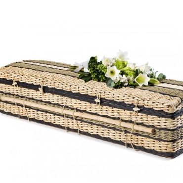 An Eco friendly casket with colour
