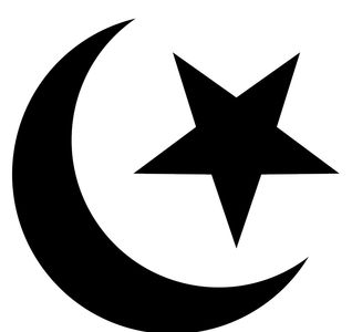 Muslim logo, moon and star
