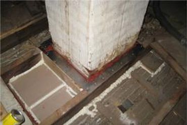 Fire rated material used to seal around chimney chase