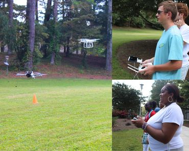 Students mastering drone journalism at WUTV.