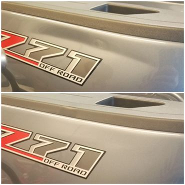 Crease repair box side on a chevy silverado