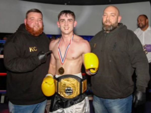 Shane Sewell with his winning belt