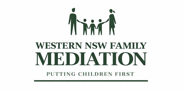 Logo of Western NSW Family Mediation emphasizing children first.