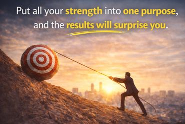 An inspiring scene of determination and concentration where effort is directed toward a single purpo