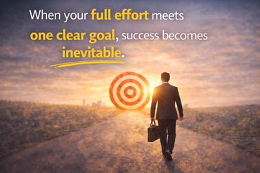 A powerful image of determination and goal focus, highlighting the connection between effort and suc