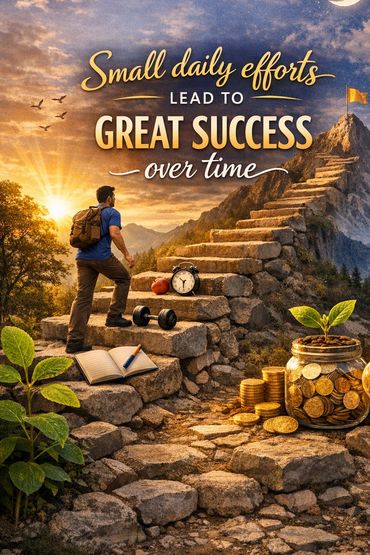 success quote about Small daily efforts lead to great success over time