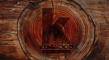 Kenwood Tree Service logo engraved on natural wood tree trunk