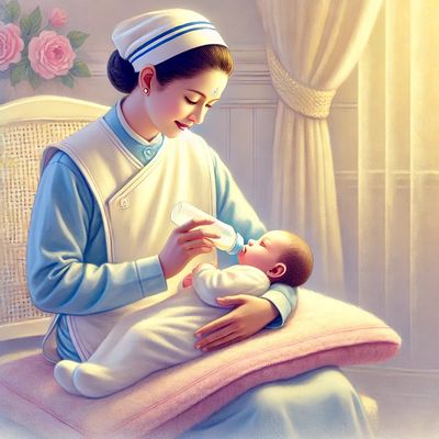 A Mother feeding a baby with a bottle — a peaceful, nurturing moment full of care and tenderness.