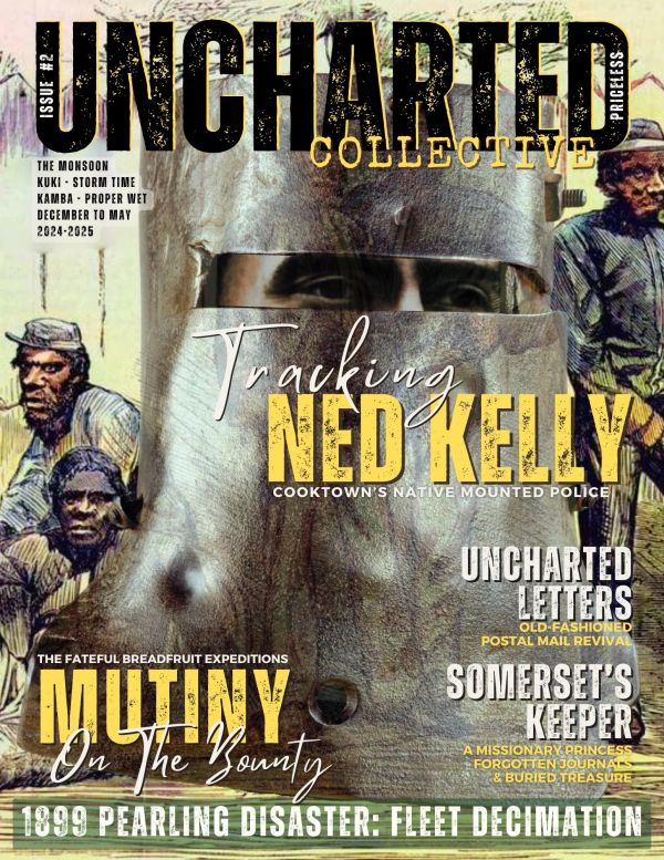 Magazine cover featuring Ned Kelly and mutiny stories.