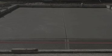 Large concrete garage pad