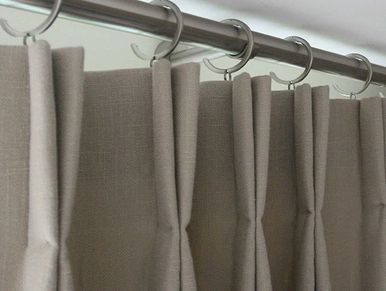Picture showing made to measure double pinch pleat curtain