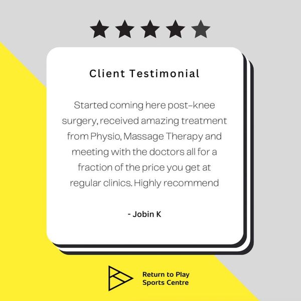 Client Testimonials about sports rehab