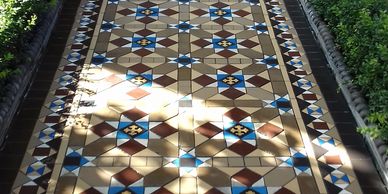 Original tile floor restoration -Jurraf Paint