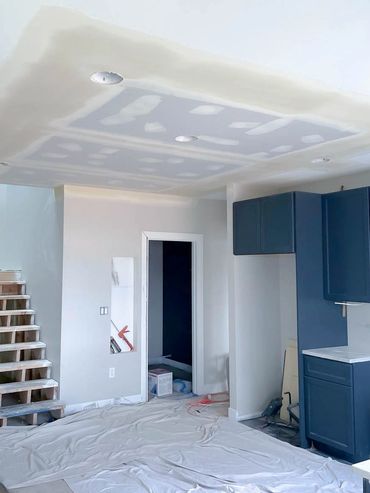 Kitchen renovation with drywall and taping services in Gilberts, IL