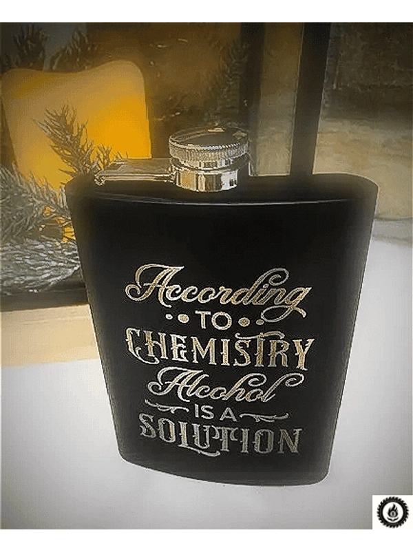 Image of the Promethean Woodworks Humor Flask.
