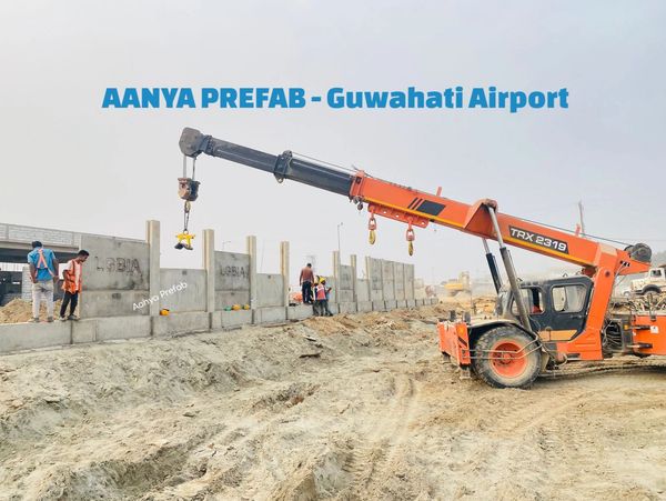 Precast Boundary wall at AIRPORTS - PRECAST WALL AIRPORT - RETAINING BOUNDARY WALL - AIRPORT WALL
