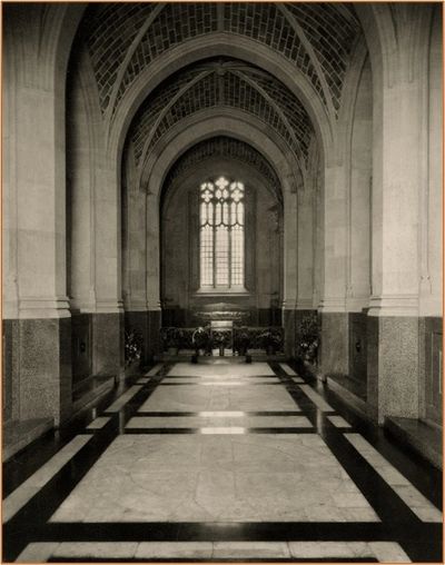 A 1917 view of the Nelson chapel interior