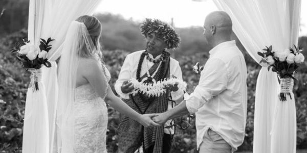 Reverend Kuya ordaining maui couple