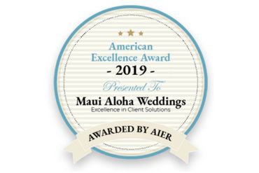 Awards for Maui Aloha Weddings in last couple of years.