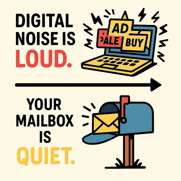 Digital noise is loud; your mailbox is quiet.